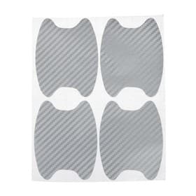 Защитная пленка под ручки дверей, 3D карбон, 5×6.8 см, хром, набор 4 шт.