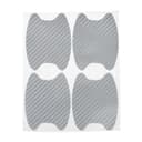 Защитная пленка под ручки дверей, 3D карбон, 5×6.8 см, хром, набор 4 шт.