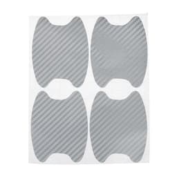 Защитная пленка под ручки дверей, 3D карбон, 5×6.8 см, хром, набор 4 шт.