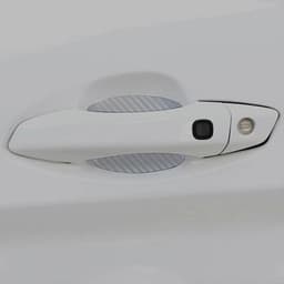 Защитная пленка под ручки дверей, 3D карбон, 5×6.8 см, хром, набор 4 шт.