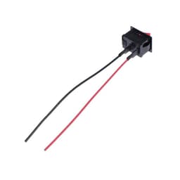 Выключатель клавишный, провод 10 см, красный, набор 10 шт.