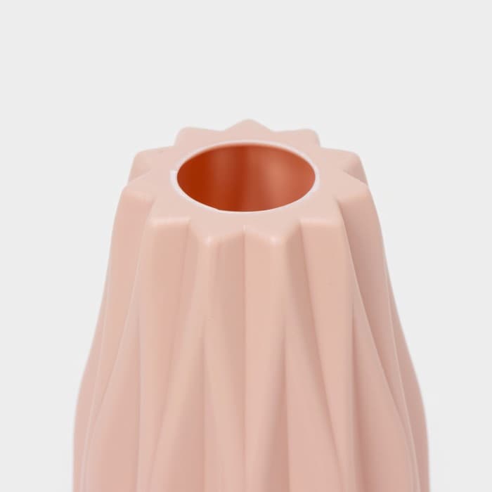 Ваза для цветов, пластик, 7.5×21 см, 550 мл, розовая