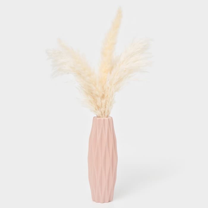 Ваза для цветов, пластик, 7.5×21 см, 550 мл, розовая