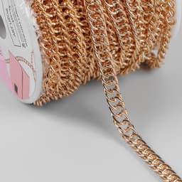 Цепочка для сумки, витая, железная, 7×9.9 мм, 10±0.5 м, цвет золотой