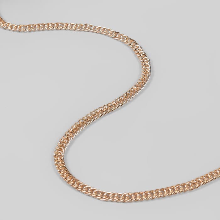Цепочка для сумки, витая, железная, 7×9.9 мм, 10±0.5 м, цвет золотой