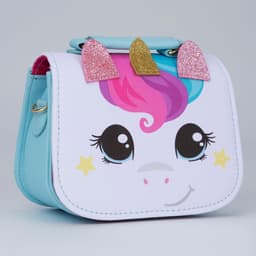 Сумка детская для девочки «Единорог», отдел на молнии, голубая, 16×6.5×12 см