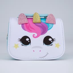 Сумка детская для девочки «Единорог», отдел на молнии, голубая, 16×6.5×12 см