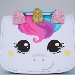 Сумка детская для девочки «Единорог», отдел на молнии, голубая, 16×6.5×12 см