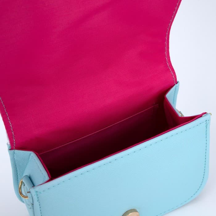 Сумка детская для девочки «Единорог», отдел на молнии, голубая, 16×6.5×12 см