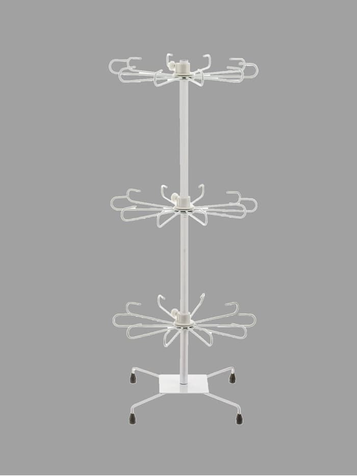 Вертушка, 3 яруса по 10 крючков, 27×65, белая