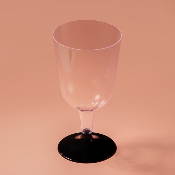 Бокал пластиковый одноразовый для вина, 200 мл, прозрачный, МИКС