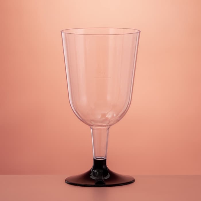 Бокал пластиковый одноразовый для вина, 200 мл, прозрачный, МИКС