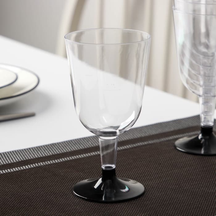 Бокал пластиковый одноразовый для вина, 200 мл, прозрачный, МИКС