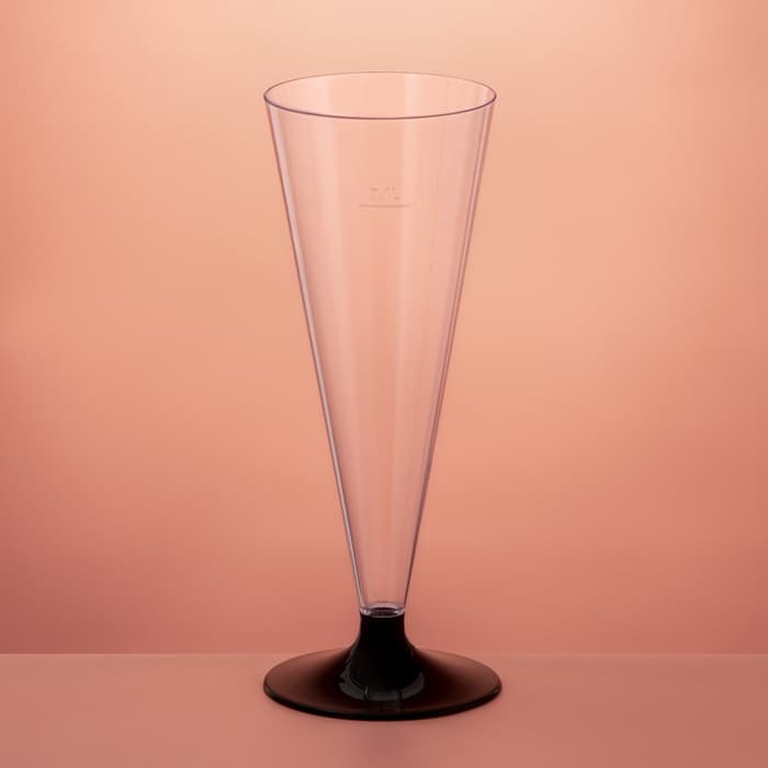 Фужер пластиковый одноразовый для шампанского «Конус», 150 мл, прозрачный, ножка МИКС