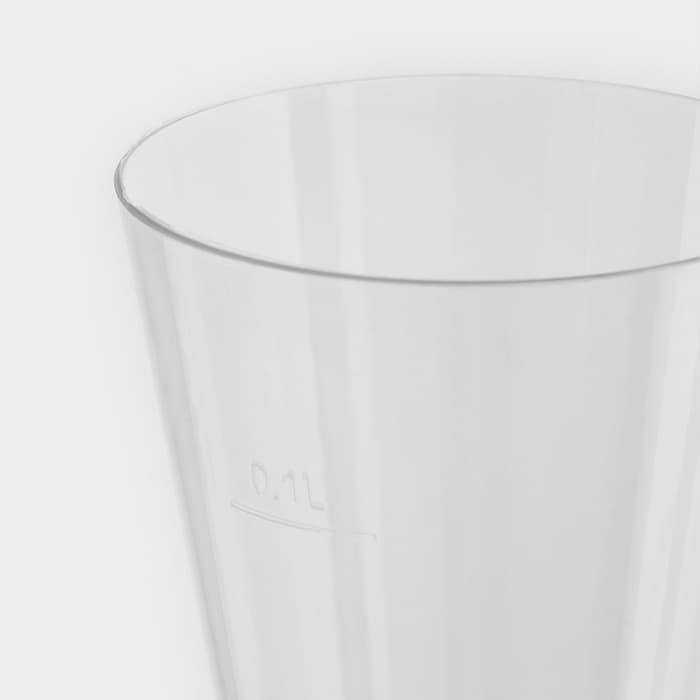 Фужер пластиковый одноразовый для шампанского «Конус», 150 мл, прозрачный, ножка МИКС