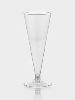 Фужер пластиковый одноразовый для шампанского «Конус», 150 мл, прозрачный, ножка МИКС