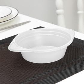 Тарелка одноразовая суповая, 500 мл, пластик, белая