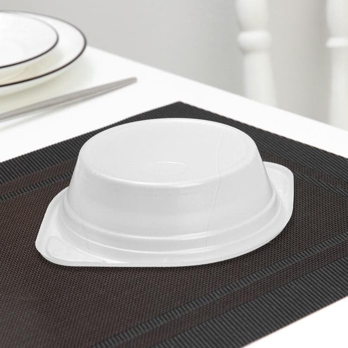 Тарелка одноразовая суповая, 500 мл, пластик, белая