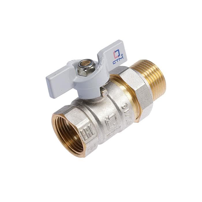 Кран шаровой «СТМ» СТАНДАРТ, с американкой 1", бабочка