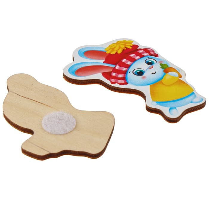 Головоломка Лесная мастерская «Наряди ёлочку»,новогодняя с липучками