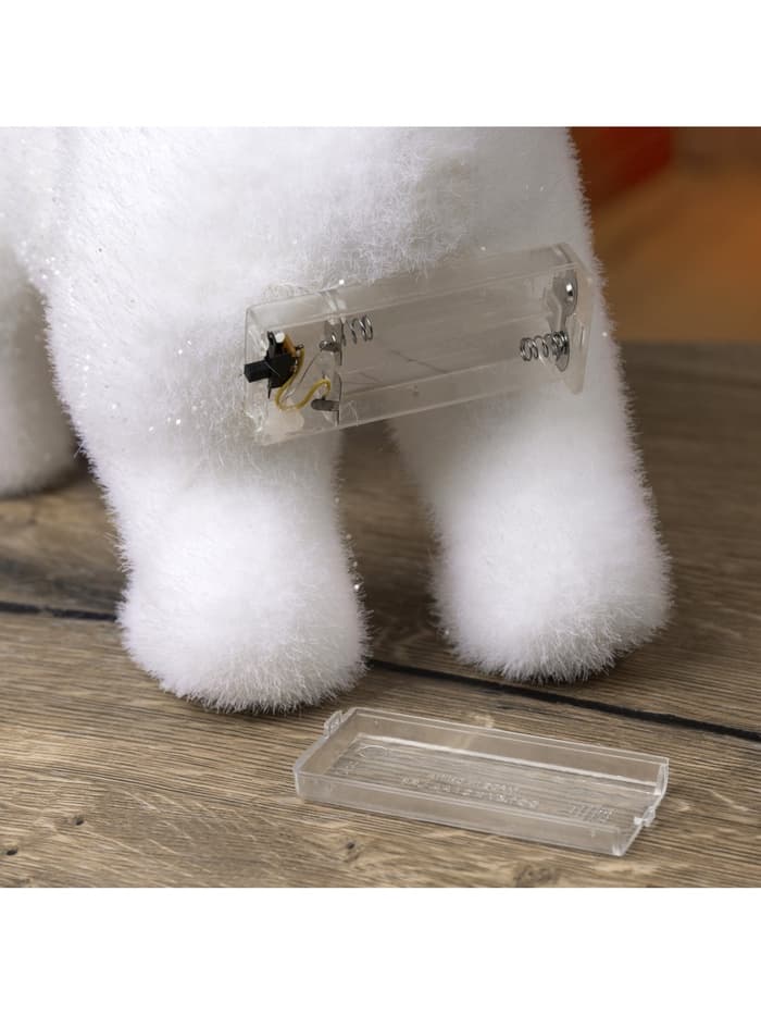 Светодиодная фигура «Медведица и медвежонок» 27×26×12 см, флок, от батареек ААх2, свечение тёплое белое