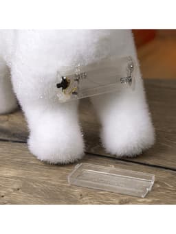 Светодиодная фигура «Медведица и медвежонок» 27×26×12 см, флок, от батареек ААх2, свечение тёплое белое