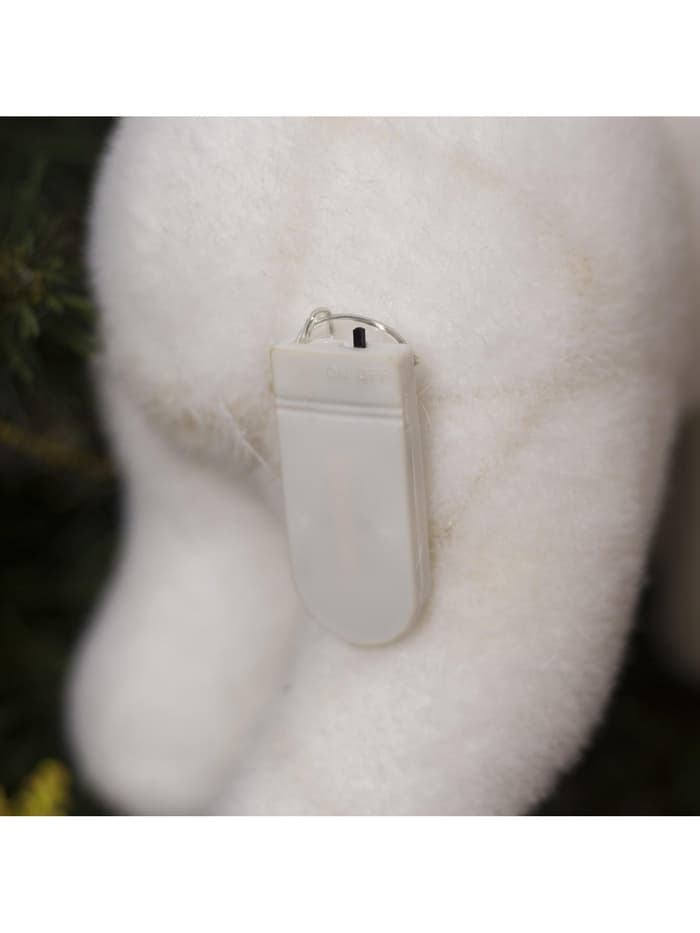 Светодиодная фигура «Медведица и медвежонок» 27×26×12 см, флок, от батареек ААх2, свечение тёплое белое