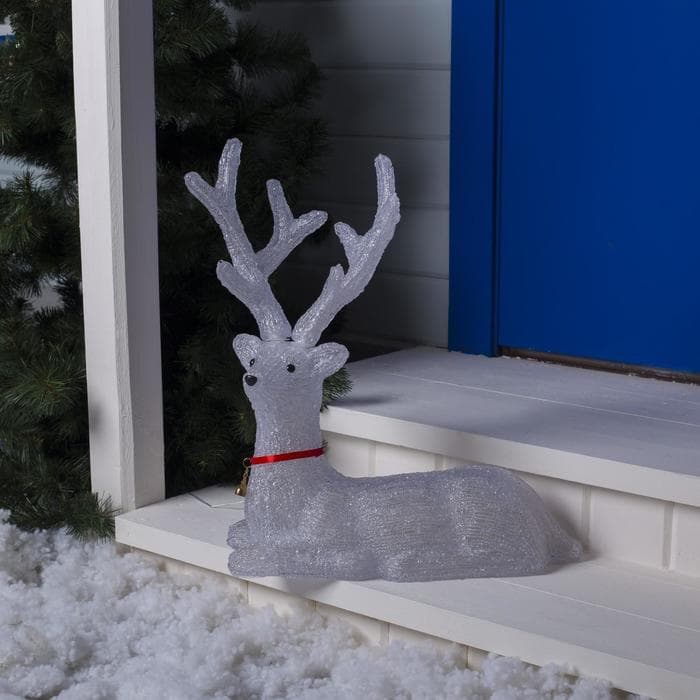 Светодиодная фигура «Олень благородный» 80×76×30 см, акрил, 176 LED, 8 режимов, 24 В, свечение белое