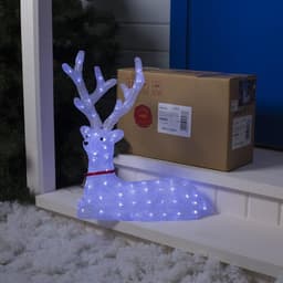 Светодиодная фигура «Олень благородный» 80×76×30 см, акрил, 176 LED, 8 режимов, 24 В, свечение белое