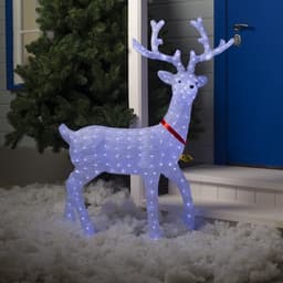 Светодиодная фигура «Олень на прогулке» 100×130×30 см, акрил, 228 LED, 8 режимов, 24 В, свечение белое