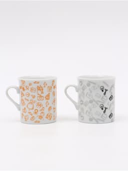 Кружки керамические парные «Муж и жена», 2 шт. по 140 мл, ложки 2 шт.