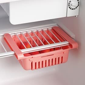 Полка подвесная в холодильник раздвижная Доляна, 20(28)×16.2×7.5 см, белая