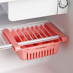 Полка подвесная в холодильник раздвижная Доляна, 20(28)×16.2×7.5 см, белая