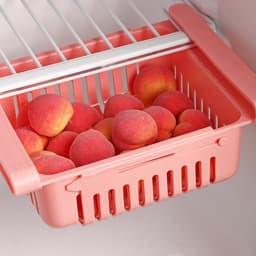 Полка подвесная в холодильник раздвижная Доляна, 20(28)×16.2×7.5 см, белая