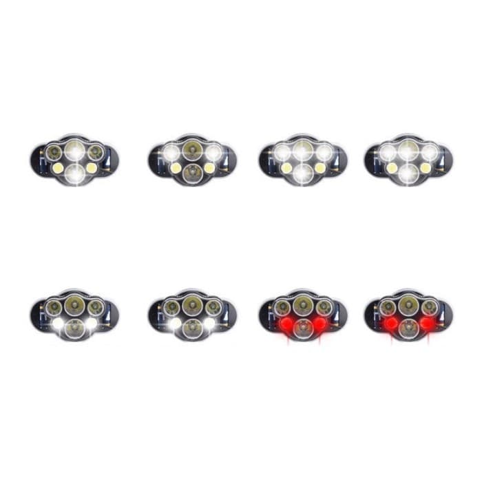 Фонарь налобный аккумуляторный «Мастер К», 4 LED, 2 COB, 2 АКБ, USB