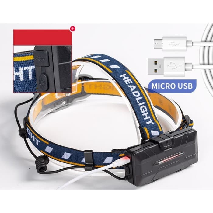 Фонарь налобный аккумуляторный «Мастер К», 4 LED, 2 COB, 2 АКБ, USB