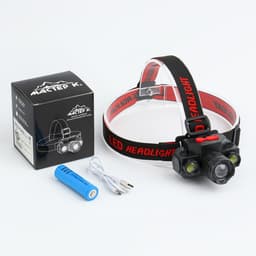 Фонарь налобный аккумуляторный «Мастер К», 3 режима, от USB, 5×8 см