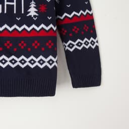 Джемпер детский новогодний вязаный KAFTAN: Family look, синий, размер 30 (98-104 см)