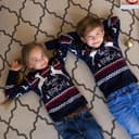 Джемпер детский новогодний вязаный KAFTAN: Family look, синий, размер 30 (98-104 см)