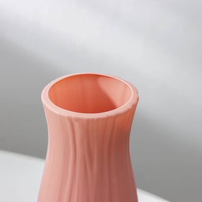 Ваза для цветов, пластик, 7.5×20.5 см, 650 мл, розовая