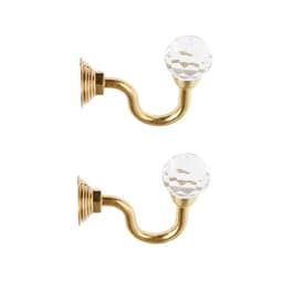 Держатель для штор KS007, однорожковый, цвет золото, набор 2 шт.