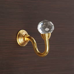 Держатель для штор KS007, однорожковый, цвет золото, набор 2 шт.