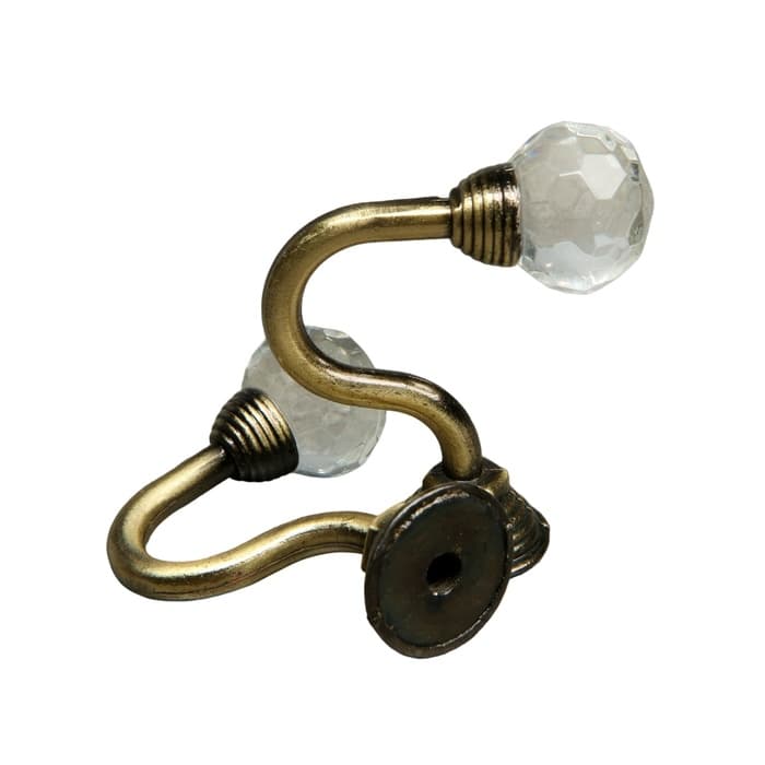 Держатель для штор ««ТУНДРА»» KS007, однорожковый, цвет бронза, набор 2 шт.