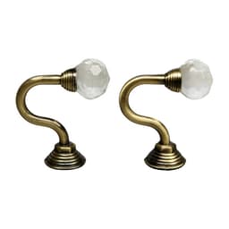 Держатель для штор ««ТУНДРА»» KS007, однорожковый, цвет бронза, набор 2 шт.