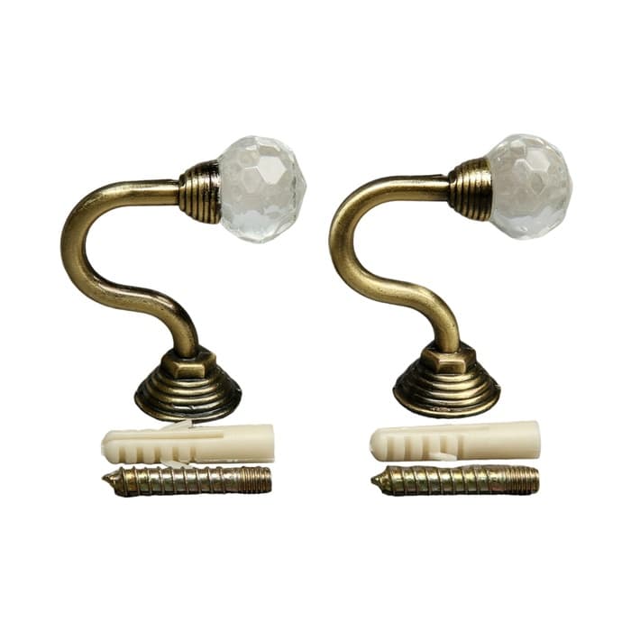 Держатель для штор ««ТУНДРА»» KS007, однорожковый, цвет бронза, набор 2 шт.