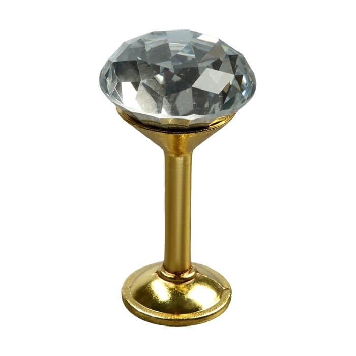 Держатель для штор KD001, однорожковый, цвет золото, набор 2 шт.