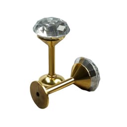 Держатель для штор KD001, однорожковый, цвет золото, набор 2 шт.