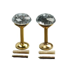 Держатель для штор KD001, однорожковый, цвет золото, набор 2 шт.