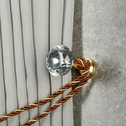 Держатель для штор KD001, однорожковый, цвет золото, набор 2 шт.