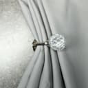 Держатель для штор KS008, однорожковый, цвет хром, набор 2 шт.